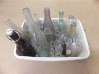 THIRTY PLUS OLD GLASS BOTTLES-MANY SIZES & TYPES