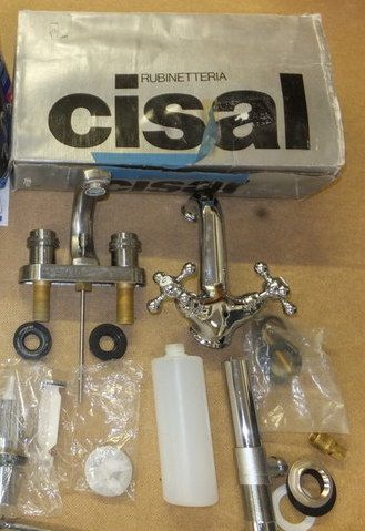 UNUSED CISAL FAUCETT & TWO MATCHING WASHERLESS FAUCETS PLUS EXTRA PARTS