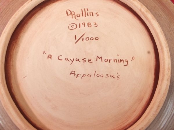 D. ROLLINS PLATE, A CAYUSE MORNING