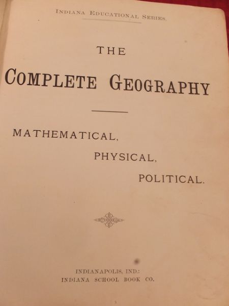 1890'S GEOGRAPHY WITH HANDDRAWN MAP & FIRST EDITION THE VOICE OF AMERICA - OUR CONSTITUTION BOOK