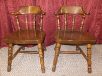 VINTAGE FRUITWOOD CHAIRS-TWO
