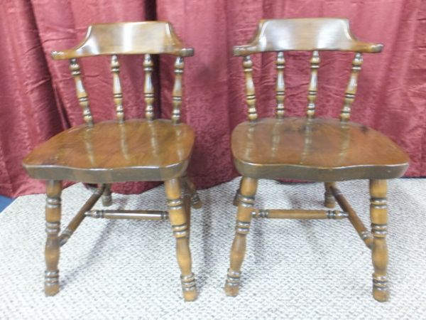 TWO VINTAGE FRUITWOOD CHAIRS