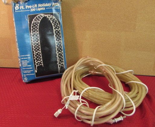 PRELIT-ARCH FOR WEDDINGS & HOLIDAYS, 2 SETS ROPE LIGHTS