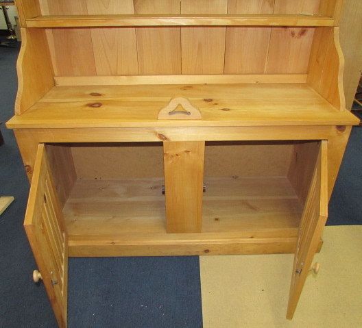 PINE HUTCH WITH CABINETS AND SHELVES