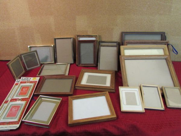 OVER 20 PICTURE FRAMES - VARIOUS SIZES