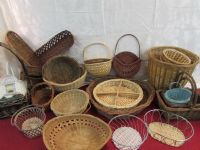 HUGE LOT OF BASKETS OF MANY TYPES