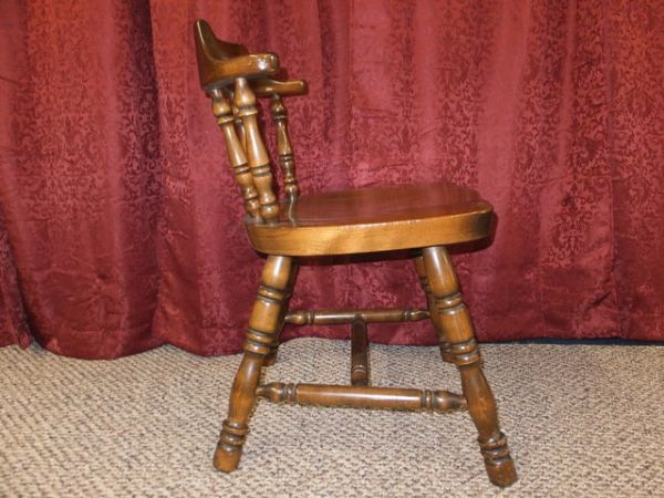 TWO VINTAGE FRUITWOOD CHAIRS