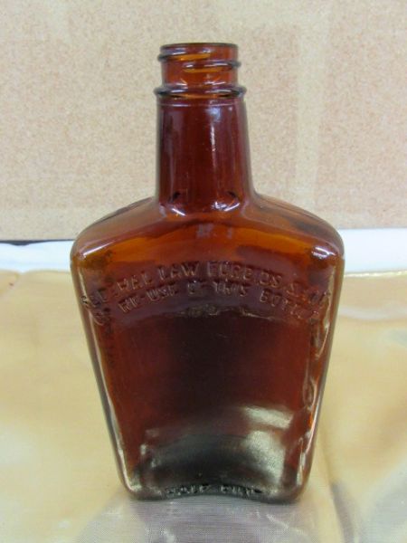 VINTAGE BOTTLE COLLECTION WITH AN AMBER VASE AND MORE!