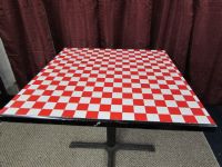 LETS HAVE A PIZZA PARTY - RED & WHITE CHECKERED TABLE!