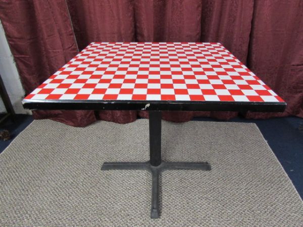 LET'S HAVE A PIZZA PARTY - RED & WHITE CHECKERED TABLE!