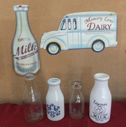 GET FORTIFIED WITH MILK COLLECTIBLES, Bottles & signs