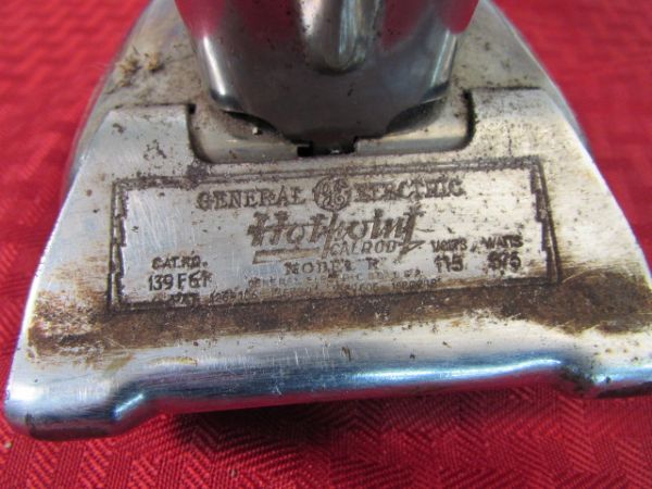 TWO VINTAGE ELECTRIC IRONS
