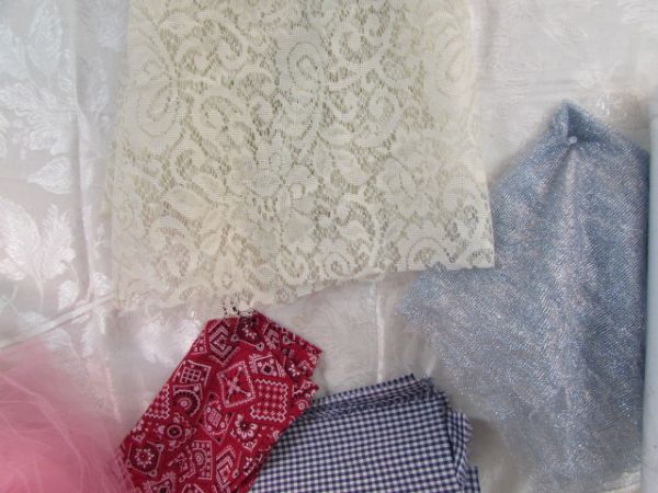 FABRIC, YARDAGE  & CUT PIECES, QUARE TABLECLOTHS