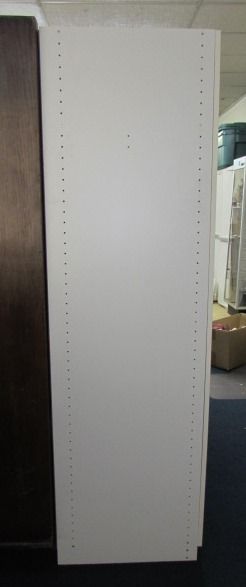 WHITE PORTABLE STORAGE UNIT WITH HANGING ROD