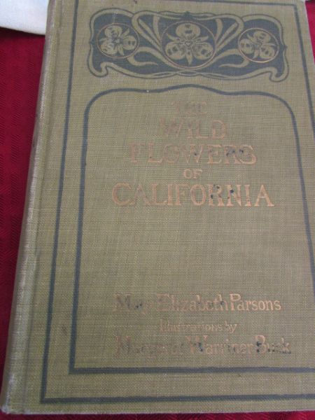 ONE ANTIQUE & TWO VINTAGE GARDENING BOOKS.