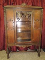 ANTIQUE GLASS FRONT CHINA CABINET