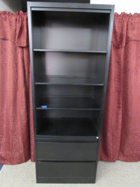 METAL FILE CAB & BOOKCASE - GOOD QUALITY