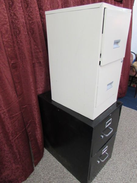 TWO METAL FILE CABINETS