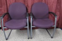 TWO GREAT OFFICE CHAIRS - METAL  FRAMES