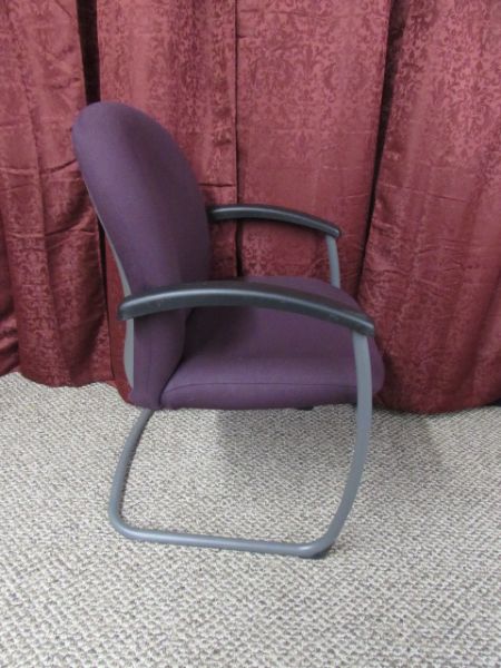 TWO GREAT OFFICE CHAIRS - METAL  FRAMES