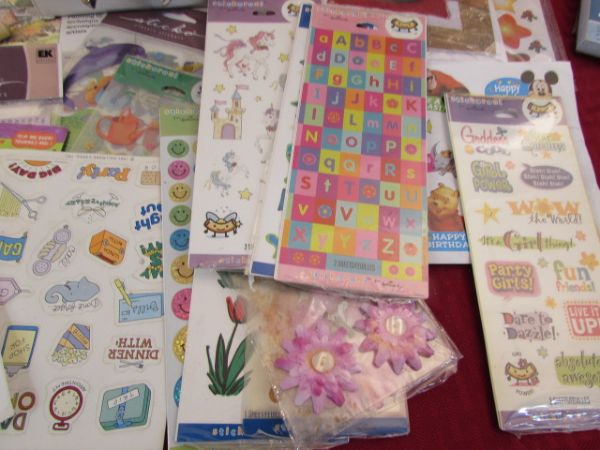 SCRAPBOOKING LOT WITH FISKARS SHAPE CUTTING SET AND LOTS MORE!