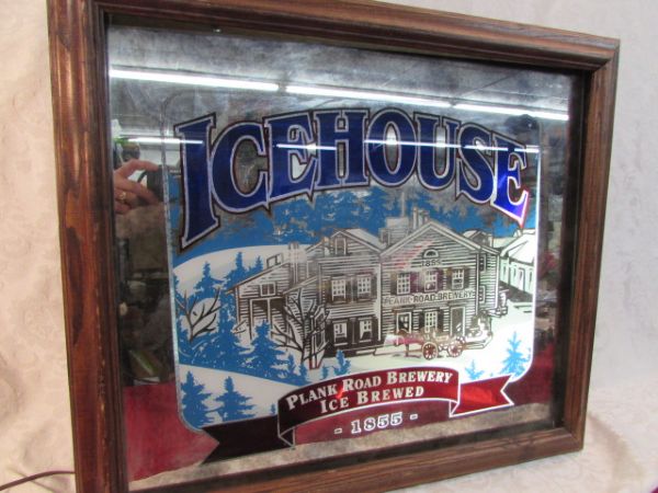 COORS FRAMED MIRROR SIGNS - 3-D ROCKY MOUNTAIN 