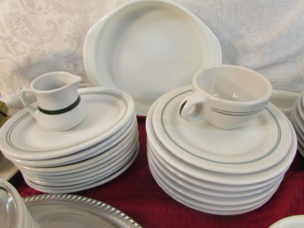 FIFTY PLUS PIECES OF HEAVY DINNERWARE