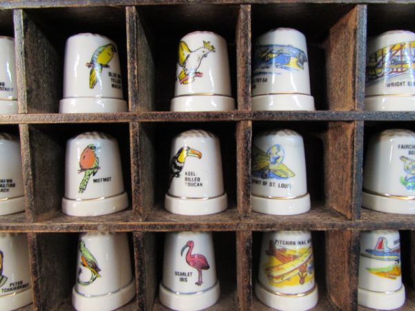 LARGE FRAMED THIMBLE COLLECTION (100)