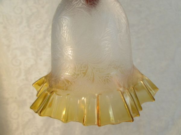 VINTAGE GLASS LAMP SHADES & BOWL