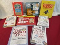 EIGHT "HOW TO" & "HOUSEHOLD HINTS" BOOKS