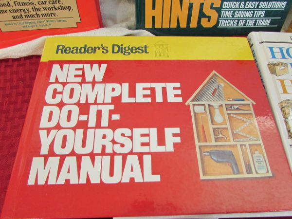 EIGHT HOW TO & HOUSEHOLD HINTS BOOKS
