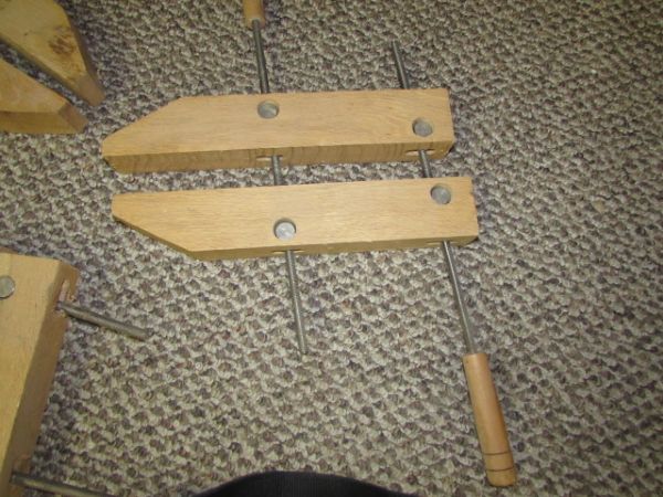FOUR WOOD CLAMPS - 14