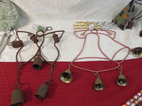 CHARMING CHIMING LOT OF WIND CHIMES!