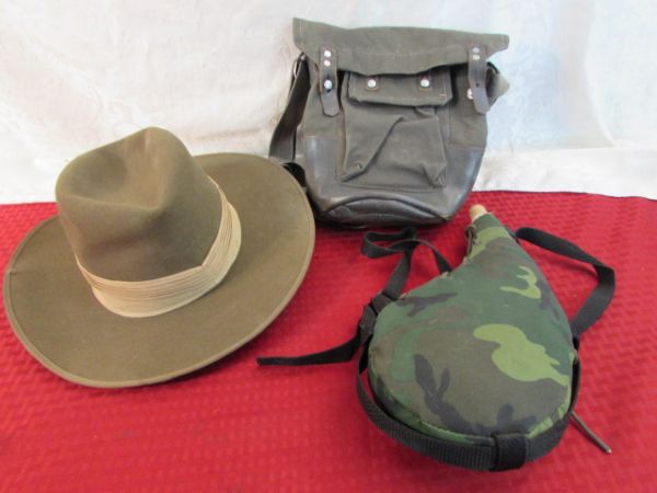 TAKE A HIKE IN THE SUN, VINTAGE HAT & PACK