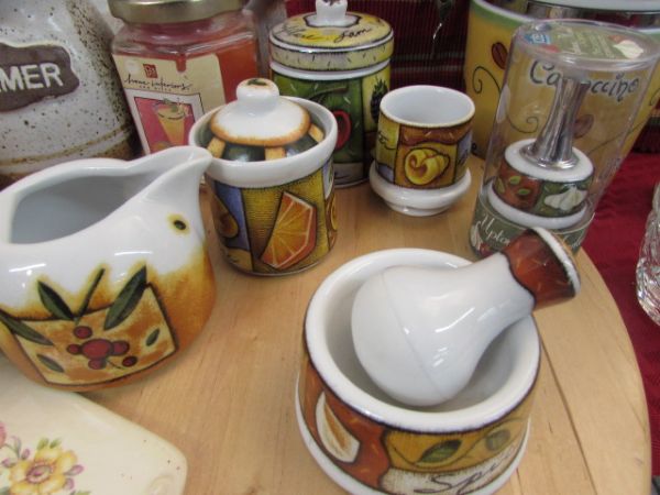 VARIETY KITCHEN ACCESSORIES - LAZY SUSAN, POTTERY, MORTAR & PESTLE, MORE!
