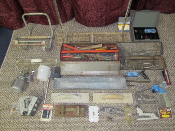 BIG LOT FOR THE HANDYMAN - TOOL BOXES AND VARIETY OF TOOLS!