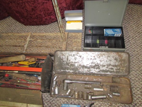 BIG LOT FOR THE HANDYMAN - TOOL BOXES AND VARIETY OF TOOLS!