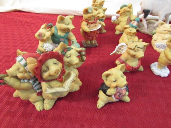 PIGTACULAR COLLECTION OF PIG FIGURINES
