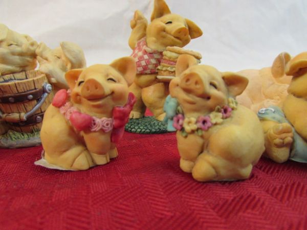 PIGTACULAR COLLECTION OF PIG FIGURINES