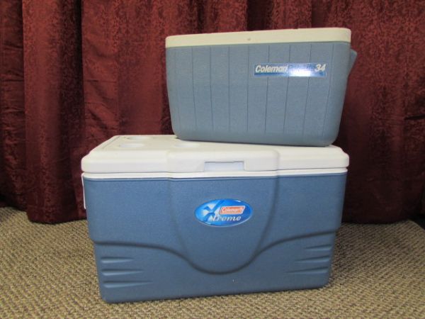 COLEMAN EXTREME ICE CHEST & COLEMAN POLYLITE 34