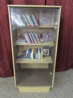 LOCKABLE DISPLAY CABINET WITH CDS & 8 TRACKS