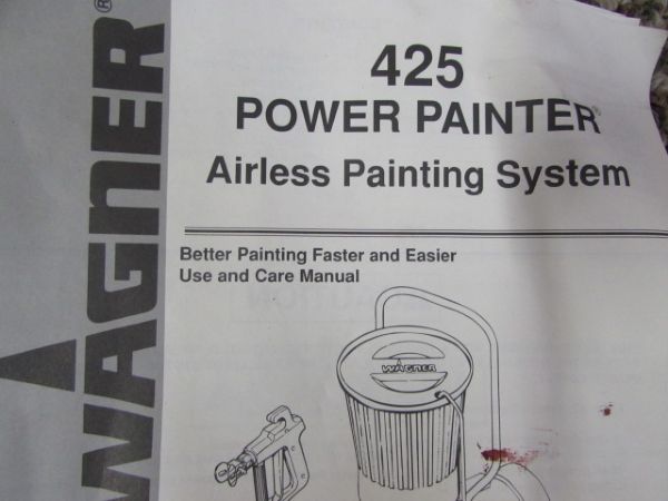 WAGNER AIRLESS PAINTING SYSTEM 425 WITH POWER ROLLER