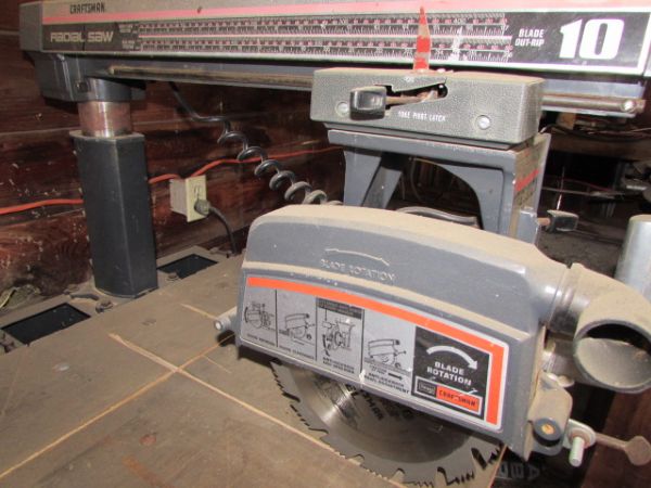 CRAFTSMAN 10 RADIAL ARM SAW AND STAND