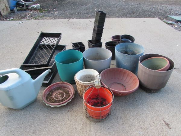 GEAR UP FOR SPRING !!!  WATER FEATURE AND LOTS OF GARDEN POTS FOR YOUR SPRING FLOWERS.