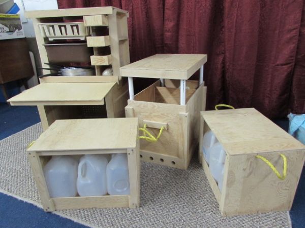 DRY CAMPING STORAGE & TABLE/UTILITY BOXES