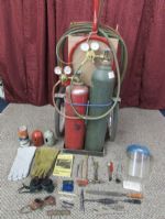 OXY/ACETYLENE WELDING OUTFIT WITH TOOLS!