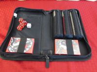 TRAVEL CASE WITH POKER CHIPS, CARDS & DICE