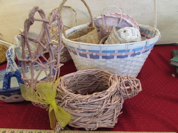 CERAMIC, GLASS & WICKER BASKET COLLECTION