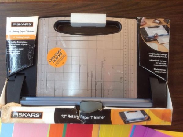 SCRAPBOOKING HEAVY WEIGHT CARD STOCK AND FISKARS 12 ROTARY CUTTER