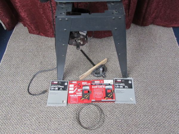 SEARS CRAFTSMAN 12 BAND SAW WITH STAND & FENCE  - POWERS UP!!